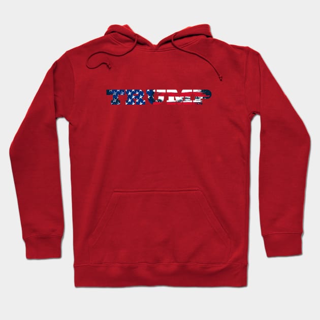 Trump American flag design Hoodie by GreenGuyTeesStore